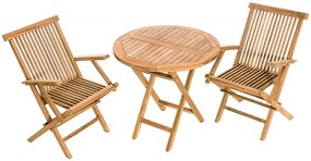 Zestaw ogrodowy teak IVORY BALKON 1+2 (poduszki GRATIS)