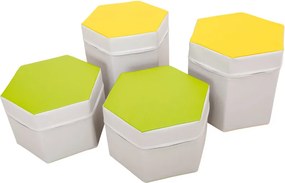 Siedzisko piankowe sześciokątne do szkół i przedszkoli Hexi, wysokość 25 cm