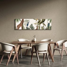 Obraz - Dżungla pełna zwierząt (170x50 cm)