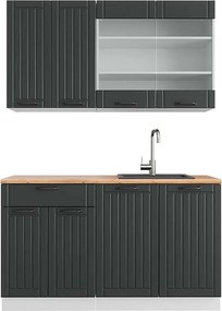 Pojedyncza kuchnia antracytowy dom wiejski/biały 140x60x81.6 fame-line