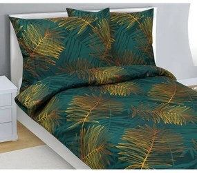Bellatex Pościel bawełniana Paproć zielony, 140 x200 cm, 70 x 90 cm