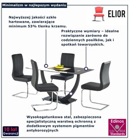 Szklany Czarny Stół L4-T06