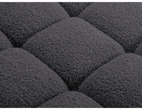 Antracytowa sofa modułowa z materiału bouclé 288 cm Bellis – Micadoni