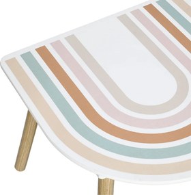 Zestaw mebli dla dzieci RAINBOW z MDF i sosny, stolik + 2 krzesła