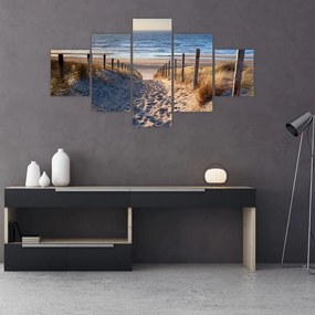 Obraz - Droga na plażę Morza Północnego, Holandia (125x70 cm)