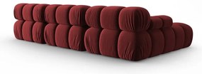 Czerwona aksamitna sofa 285 cm Bellis – Micadoni Home