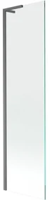 Mexen Next L parawan nawannowy 1-skrzydłowy 50 x 150 cm, transparent, gun gray szczotkowany - 895-050-000-03-00-66