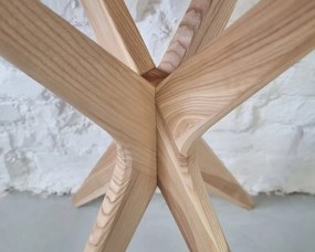 Stół półokrągły CUTTI 90x90 rozkładany petrol blue/jesion RAGABA