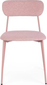 Różowe tapicerowane krzesło Inka – Yes Everyday