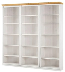 Biały regał z litego drewna sosnowego 222x223 cm Anita – Støraa