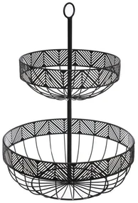 Patera na owoce FRISE, metalowa, 2 poziomy