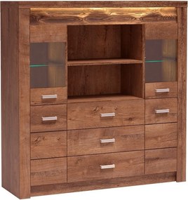 Komoda ZERI 137 cm do Salonu Sypialni Brązowy