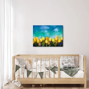 Obraz żółtych tulipanów (70x50 cm)