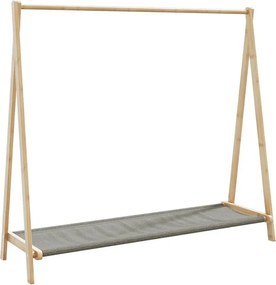 Minimalistyczny na ubrania wieszak z półką H5-F29