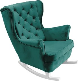 Fotel Relax z Tapicerowanym Siedzeniem i Podłokietnikami, Fotel TV 102x81x95cm Zielony_29850