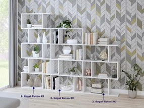 Biały regał stojący - Karli 5X