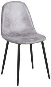 Czarne krzeso Teok w stylu vintage ze sztucznej skóry