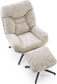 Obrotowy fotel z podnóżkiem i funkcją kołyski Kronos Halmar