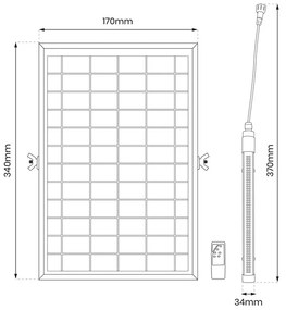 Lampa solarna w kształcie świetlówki z pilotem - N31 N1-S94