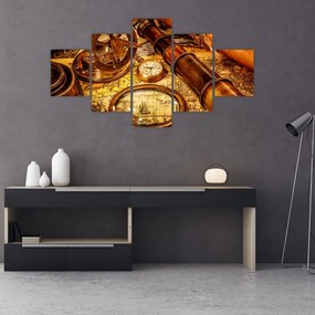 Obraz - Historyczne narzędzia marynarzy (125x70 cm)