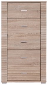 Komoda z Szufladami Drewniana do Salonu COREA 63 cm Dąb Sonoma Nowoczesna