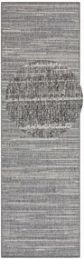 Dywan dwustronny zewnętrzny Gemini szary chodnik 80 cm x 350 cm