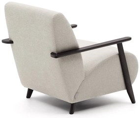 Beżowokremowy fotel z tkaniny szenilowej Meghan – Kave Home