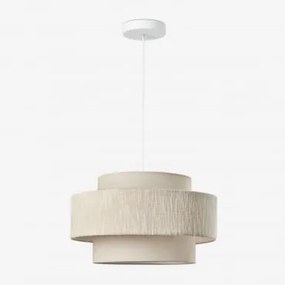 Lampa Sufitowa Wisząca Lumira Ø40 Cm & Gardenia Biel - Nature - Sklum