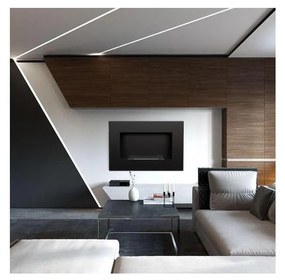 DELTA/CZARNY/TUV - Wbudowany bio-kominek DELTA 40x60 cm 2kW czarny