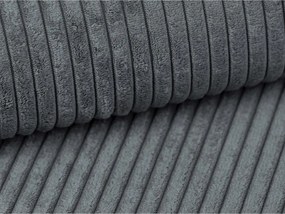 Ciemnoszary sztruksowy narożnik (prawostronny/z szezlongiem) Campi – Cosmopolitan Design