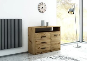 Klasyczna komoda z szufladami dąb artisan - Cermesa 3X