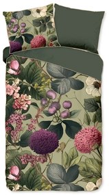 Pościel jednoosobowa z satyny bawełnianej w kolorze khaki 140x220 cm Onaz – Descanso