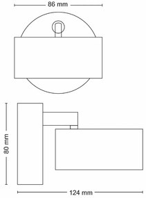 Philips 8720169174825 oprawa punktowa LED Bracia, czarny, 1x 5,5 W 550 lm 2700 K IP20