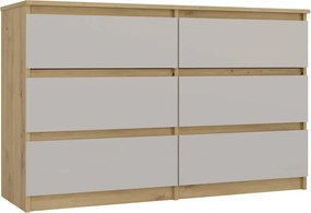 Komoda z szufladami kaszmir + dąb artisan G0-R48