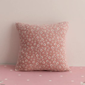 Dwustronna poszewka na poduszkę DUO SENSE DAISELLE 45x45 cm mikroplusz/flanela, różowy