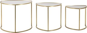 Zestaw Stolików Pomocniczych VKH553, Złoto, 60x60x50 cm, Kendra Home