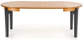 Stół SORBUS 100(200)x100 dąb miodowy/grafitowy rozkładany HALMAR