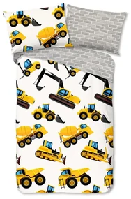 Flanelowa pościel dziecięca jednoosobowa 140x200 cm Dig – Good Morning