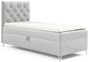 Jasnoszare łóżko z pikowanym zagłówkiem 3 rozmiary Z8-D01