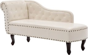Biały szezlong w stylu chesterfield P2-L06