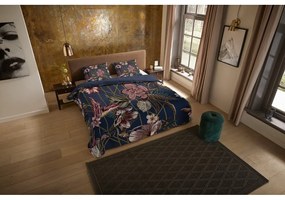 Ciemnoniebieska pościel dwuosobowa z mikrowłókna 200x220 cm Jos – Good Morning