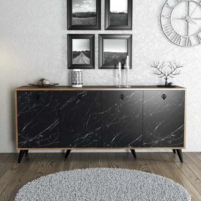 Szafka Elite Walnut and Black Marble