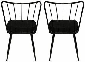 Zestaw krzeseł do jadalni Yildiz 2 Black, 2 szt., 2 szt.