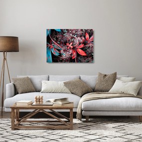 Abstrakcyjny obraz egzotycznych kwiatów (70x50 cm)