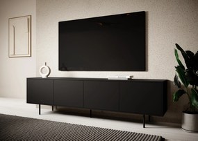 Czarna szafka RTV Nero na wysokich nóżkach