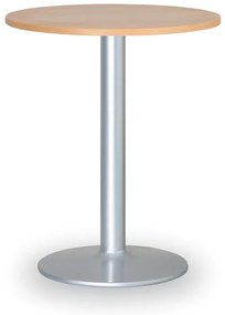 Stolik konferencyjny ZEUS II, średnica 80 cm, szara podstawa, buk