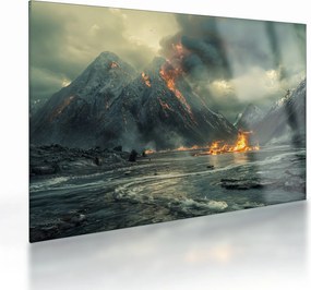 Obraz na szkle - Erupcja wulkanu (70x50 cm)