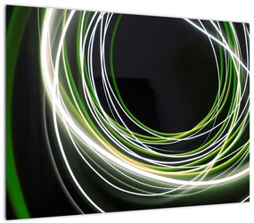 Obraz zielonych kresek (70x50 cm)