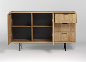 Komoda Nordell 2D3S – nowoczesna komoda z 2 drzwiami i 3 szufladami