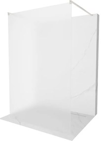 Mexen Kioto ścianka prysznicowa wolnostojąca 100 x 200 cm, szron 8 mm, nikiel szczotkowany - 800-100-002-97-30